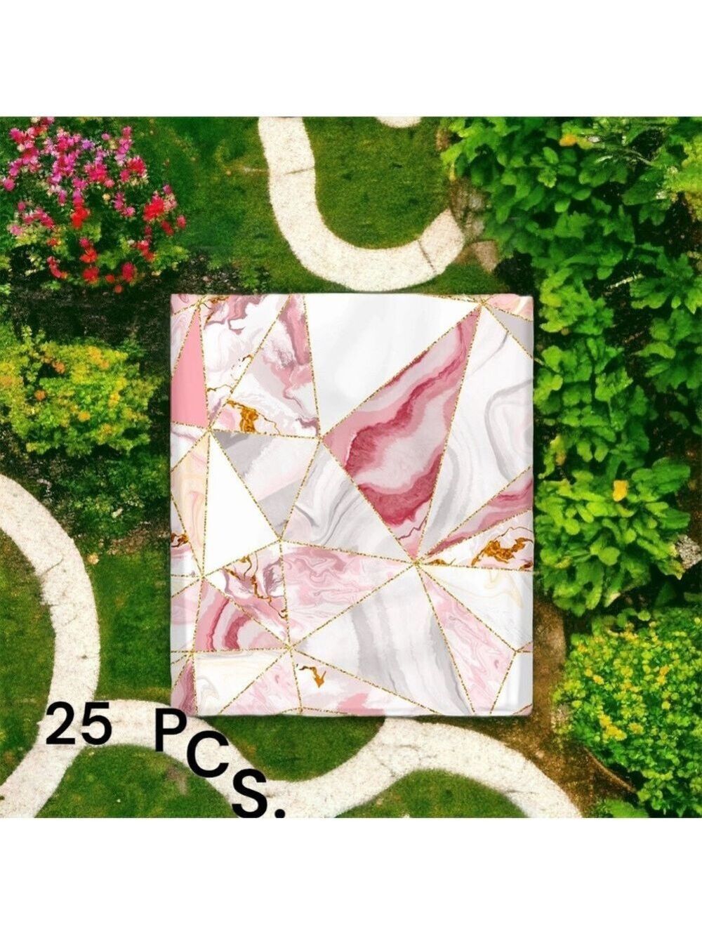 25 10X13 Poly Mailers, Pink Marble, Shipping Envelopes, PRICE IS FIRM - Picture 5 of 7